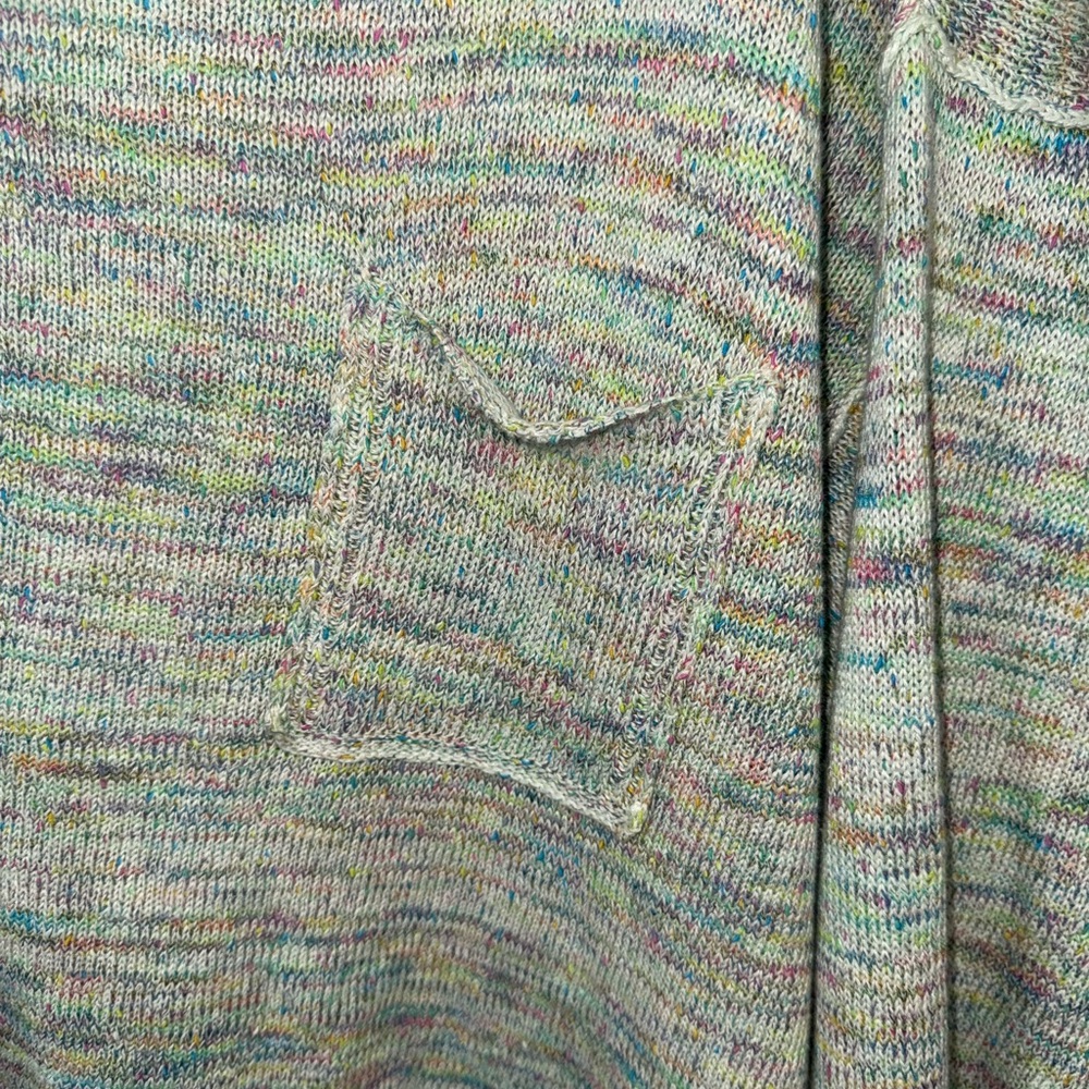 Free People Frayed Colorful Knit Sweater small - Picture 4 of 8